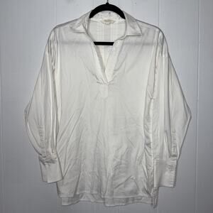 Part Two Copenhagen Women’s White Popover Long Sleeve Shirt Size 36 10